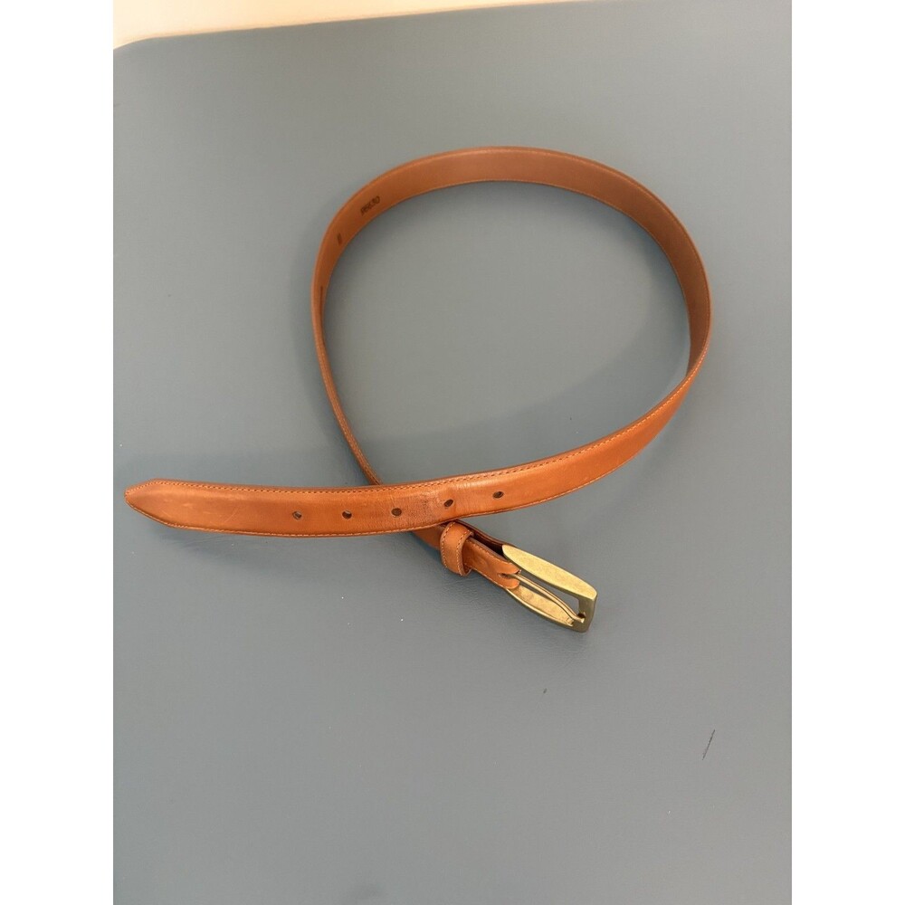 Allen Edmonds Mens Belt 95/38 Brown Leather Made In USA